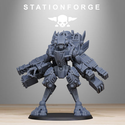 Tuai Clone Elder Mechs MK1, proxy miniature, 28mm heroic scale unpainted resin, view 2