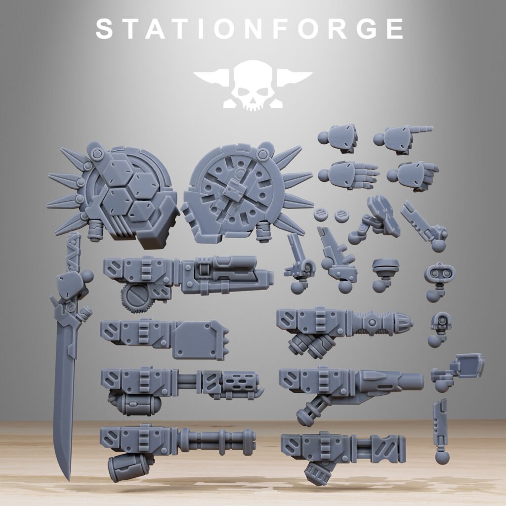 Tuai Clone Elder Mechs MK1, proxy miniature, 28mm heroic scale unpainted resin, view 5