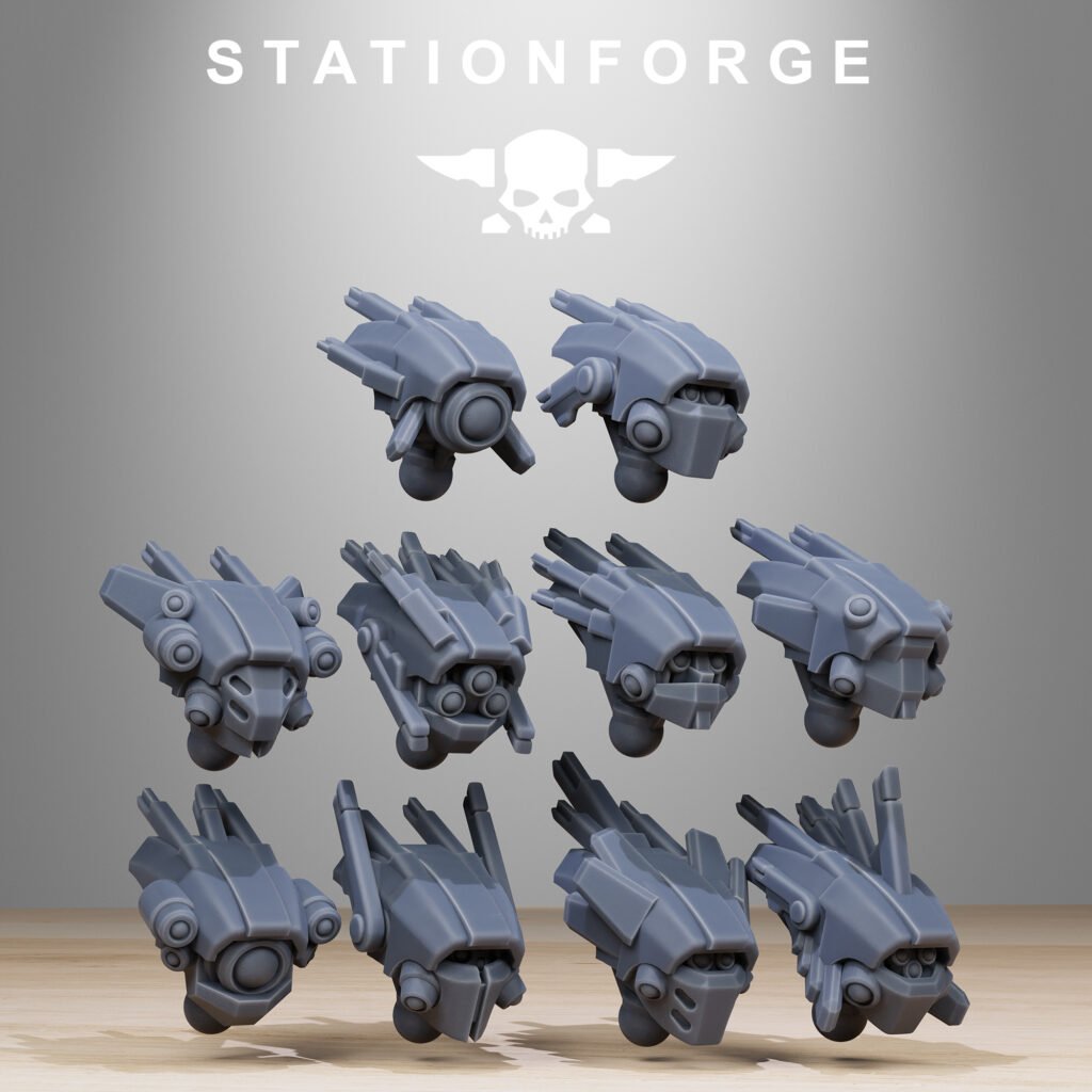 Tuai Clone Elder Mechs MK1, proxy miniature, 28mm heroic scale unpainted resin, view 6