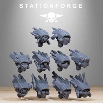 Tuai Clone Elder Mechs MK1, proxy miniature, 28mm heroic scale unpainted resin, view 6