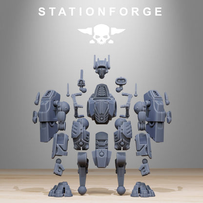 Tuai Clone Elder Mechs MK1, proxy miniature, 28mm heroic scale unpainted resin, view 7