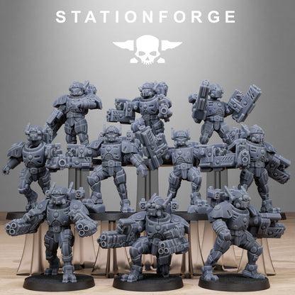 Tuai Clone Heavy Armored, proxy miniature, 28mm heroic scale unpainted resin