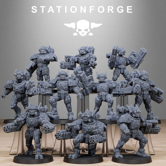 Tuai Clone Heavy Armored, proxy miniature, 28mm heroic scale unpainted resin