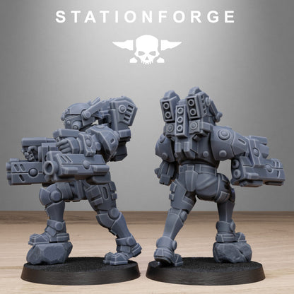 Tuai Clone Heavy Armored, proxy miniature, 28mm heroic scale unpainted resin, view 3