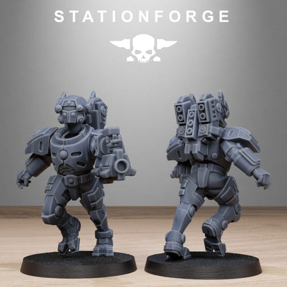 Tuai Clone Heavy Armored, proxy miniature, 28mm heroic scale unpainted resin, view 5