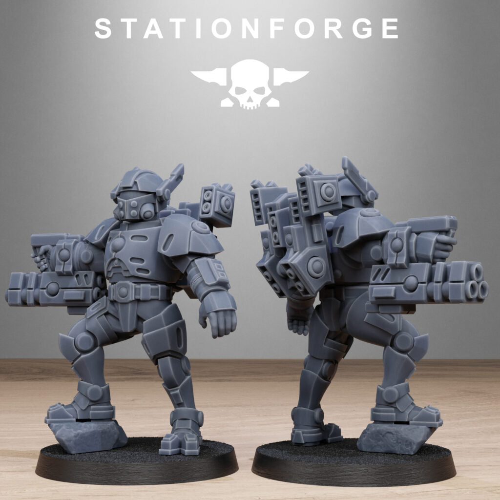 Tuai Clone Heavy Armored, proxy miniature, 28mm heroic scale unpainted resin, view 6