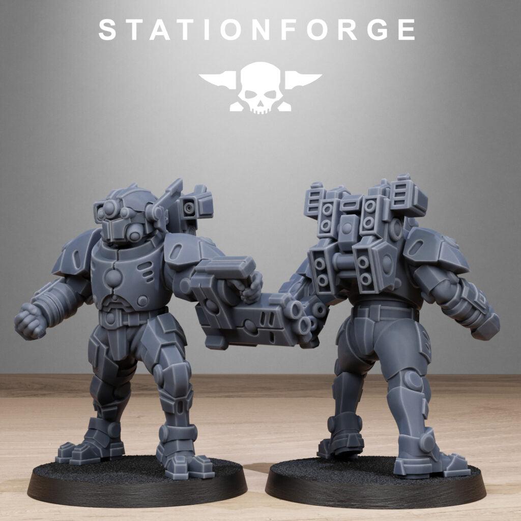 Tuai Clone Heavy Armored, proxy miniature, 28mm heroic scale unpainted resin, view 8
