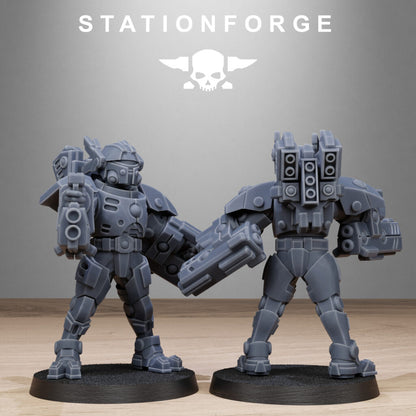 Tuai Clone Heavy Armored, proxy miniature, 28mm heroic scale unpainted resin, view 9
