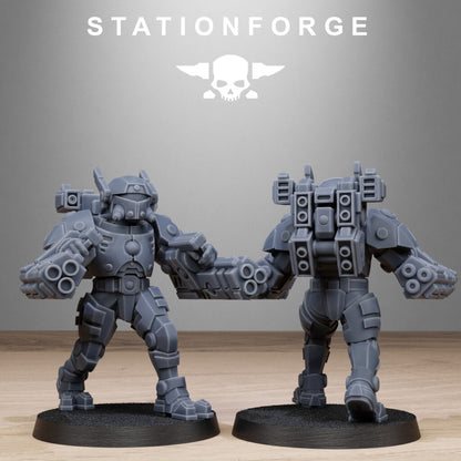 Tuai Clone Heavy Armored, proxy miniature, 28mm heroic scale unpainted resin, view 10