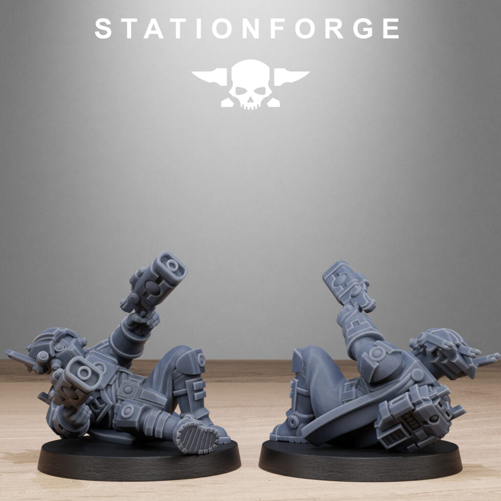 Tuai Clone Pistoleers, proxy miniature, 28mm heroic scale unpainted resin, view 5