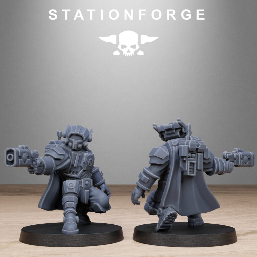Tuai Clone Pistoleers, proxy miniature, 28mm heroic scale unpainted resin, view 6