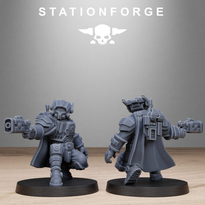 Tuai Clone Pistoleers, proxy miniature, 28mm heroic scale unpainted resin, view 6