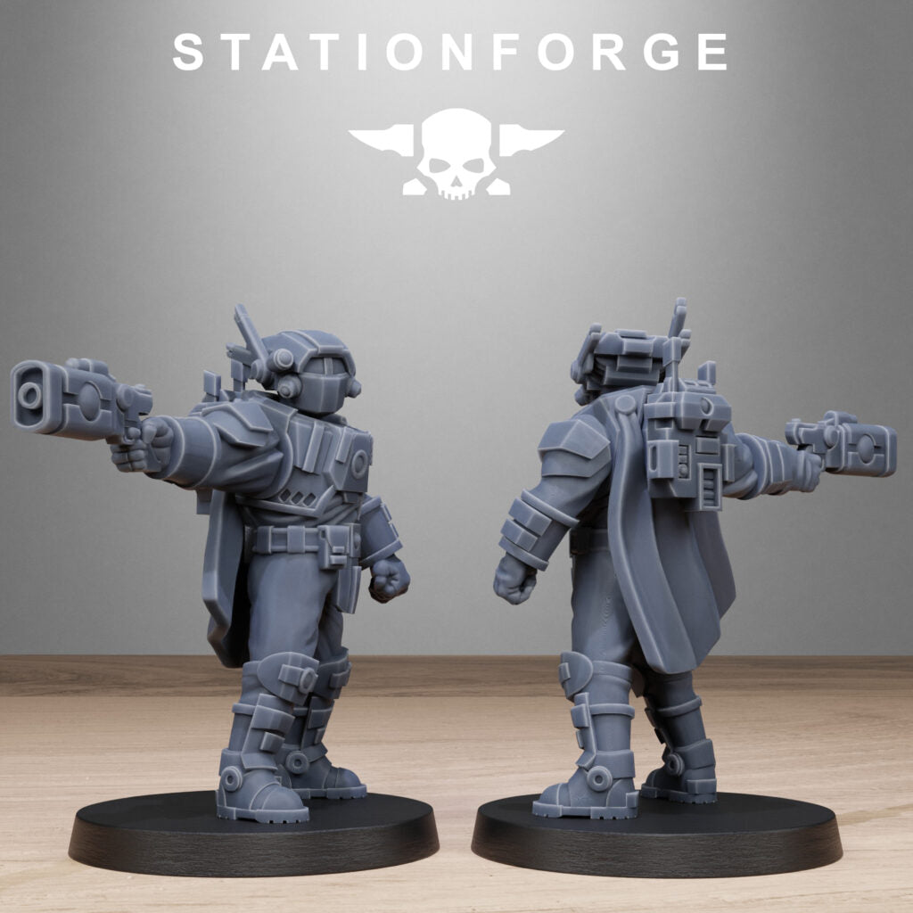 Tuai Clone Pistoleers, proxy miniature, 28mm heroic scale unpainted resin, view 10