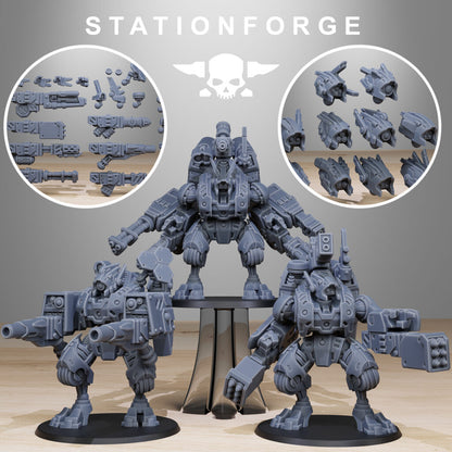 Tuai Clone Strike Mechs MK1, proxy miniature, vehicle, 28mm heroic scale unpainted resin