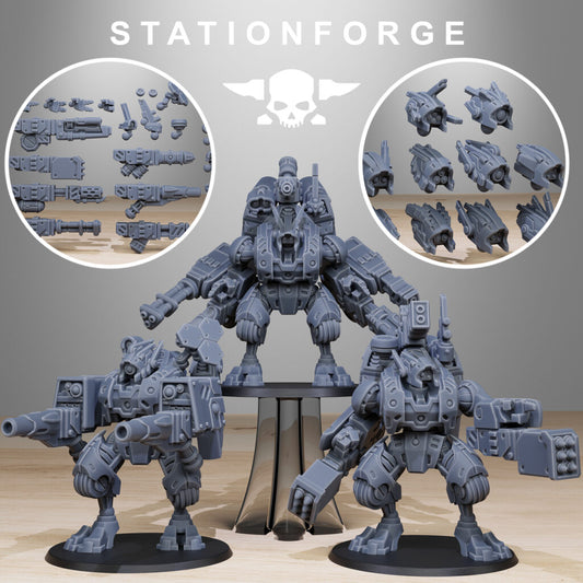 Tuai Clone Strike Mechs MK1, proxy miniature, vehicle, 28mm heroic scale unpainted resin