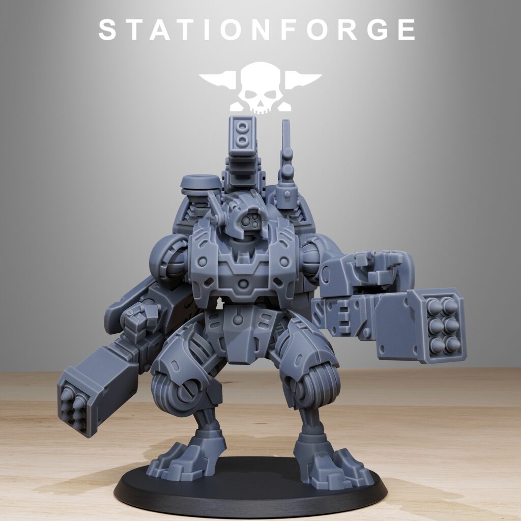 Tuai Clone Strike Mechs MK1 V3, proxy miniature, vehicle, 28mm heroic scale unpainted resin