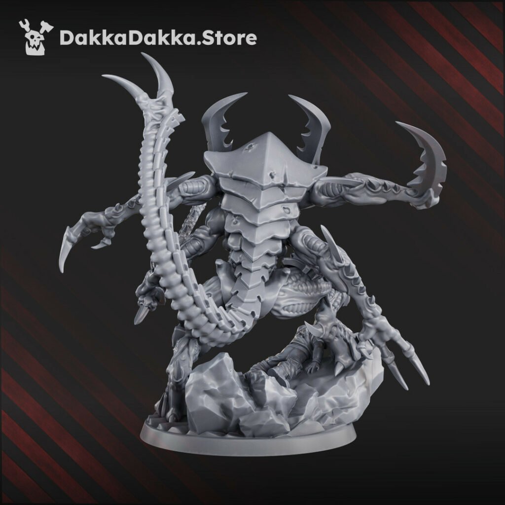 Bio Swarm Great Harvest King, proxy miniature, character, 28mm heroic scale unpainted resin, view 3