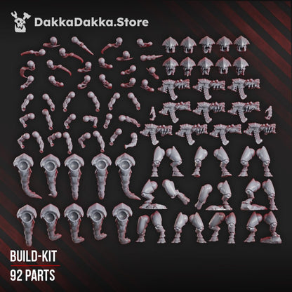 Bio Swarm Great Harvest Locustguards (10 Units), proxy miniature, squad, 28mm heroic scale unpainted resin, view 6