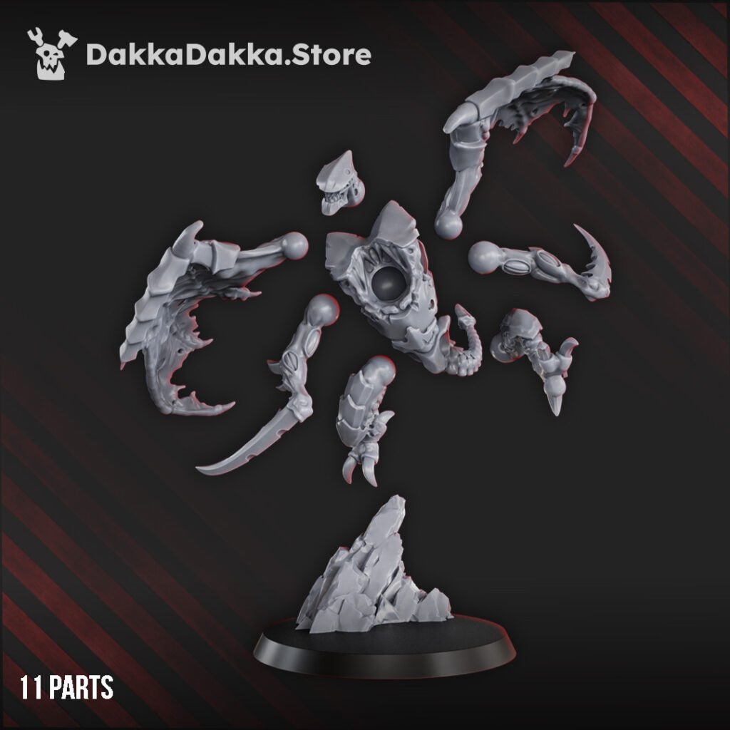 Bio Swarm Great Harvest Scourge, proxy miniature, 28mm heroic scale unpainted resin, view 4