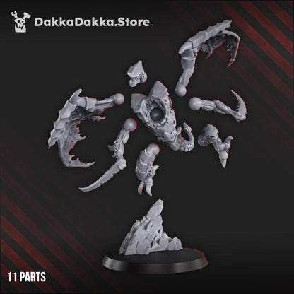 Bio Swarm Great Harvest Scourge, proxy miniature, 28mm heroic scale unpainted resin, view 4