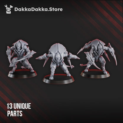 Bio Swarm Great Harvest Springers (3 Units), proxy miniature, squad, 28mm heroic scale unpainted resin, view 2