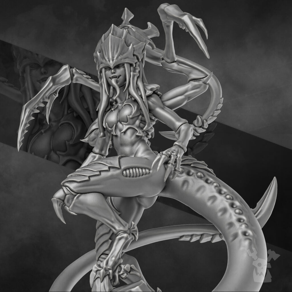 Bio Swarm Hive Queen (100Mm), proxy miniature, character, 28mm heroic scale unpainted resin