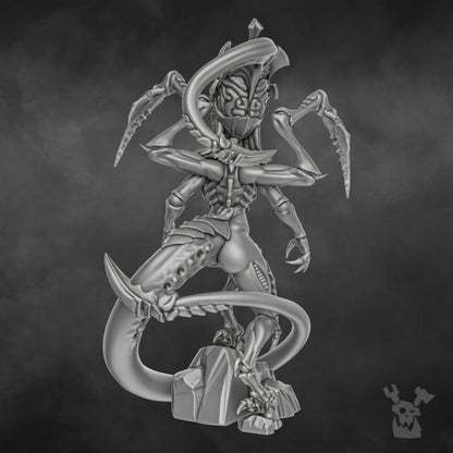 Bio Swarm Hive Queen (100Mm), proxy miniature, character, 28mm heroic scale unpainted resin, view 4