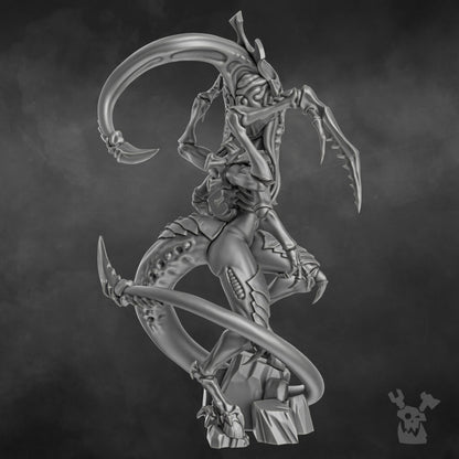 Bio Swarm Hive Queen (100Mm), proxy miniature, character, 28mm heroic scale unpainted resin, view 5