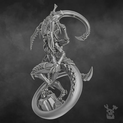 Bio Swarm Hive Queen (100Mm), proxy miniature, character, 28mm heroic scale unpainted resin, view 6