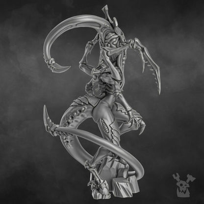 Bio Swarm Hive Queen (65Mm), proxy miniature, character, 28mm heroic scale unpainted resin, view 5