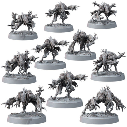 Bio Swarm Genoextractors Modular Kit (10 Units), proxy miniature, squad, 28mm heroic scale unpainted resin