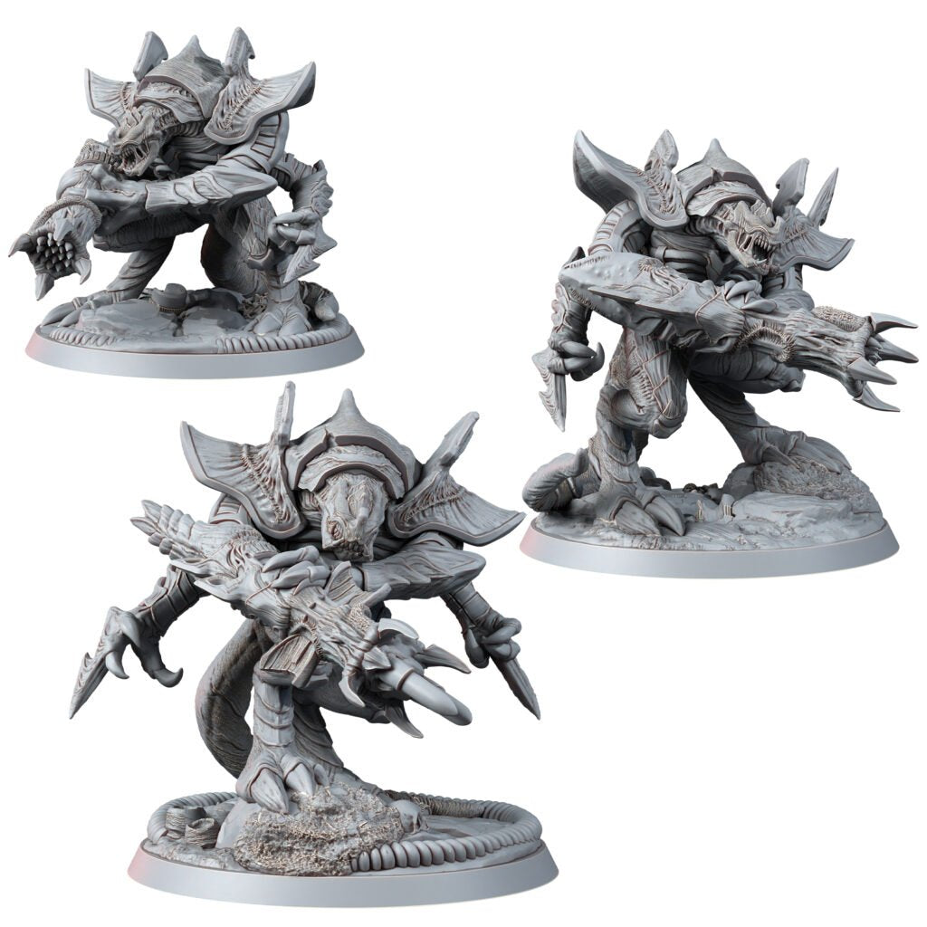 Bio Swarm Guards (3 Units), proxy miniature, squad, 28mm heroic scale unpainted resin
