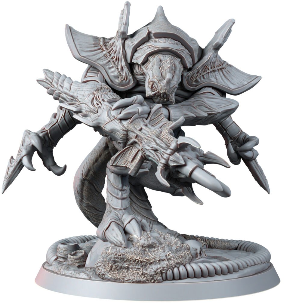 Bio Swarm Guards (3 Units), proxy miniature, squad, 28mm heroic scale unpainted resin, view 4