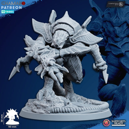 Bio Swarm Guards (3 Units), proxy miniature, squad, 28mm heroic scale unpainted resin, view 5