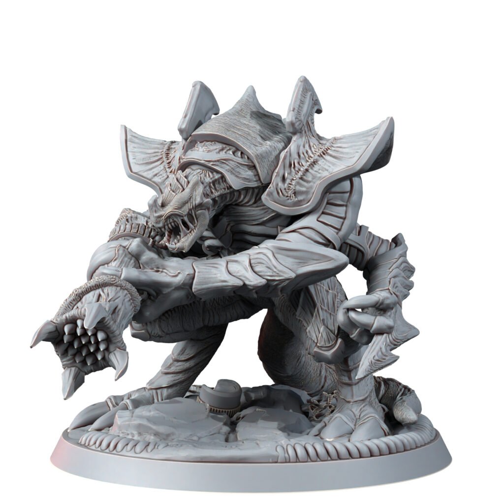 Bio Swarm Guards (3 Units), proxy miniature, squad, 28mm heroic scale unpainted resin, view 6