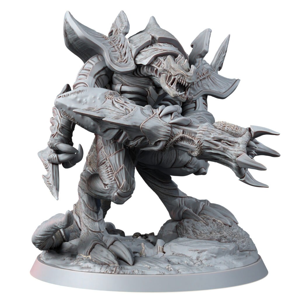 Bio Swarm Guards (3 Units), proxy miniature, squad, 28mm heroic scale unpainted resin, view 8