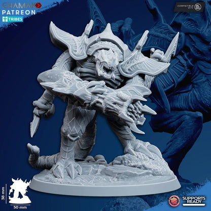 Bio Swarm Guards (3 Units), proxy miniature, squad, 28mm heroic scale unpainted resin, view 9