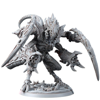 Bio Swarm Warrior Zendalion, proxy miniature, monster, 28mm heroic scale unpainted resin, view 2