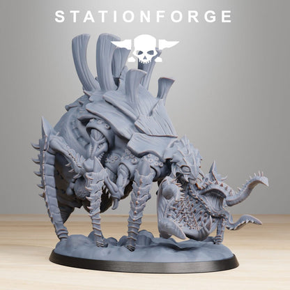 Bio Swarm Acidsychor, proxy miniature, 28mm heroic scale unpainted resin, view 2