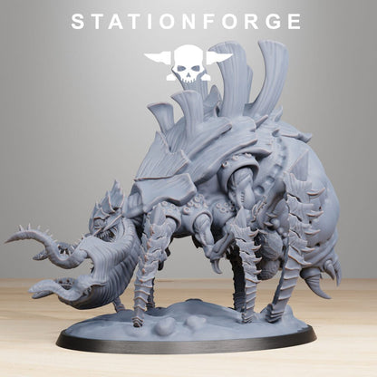 Bio Swarm Acidsychor, proxy miniature, 28mm heroic scale unpainted resin, view 4