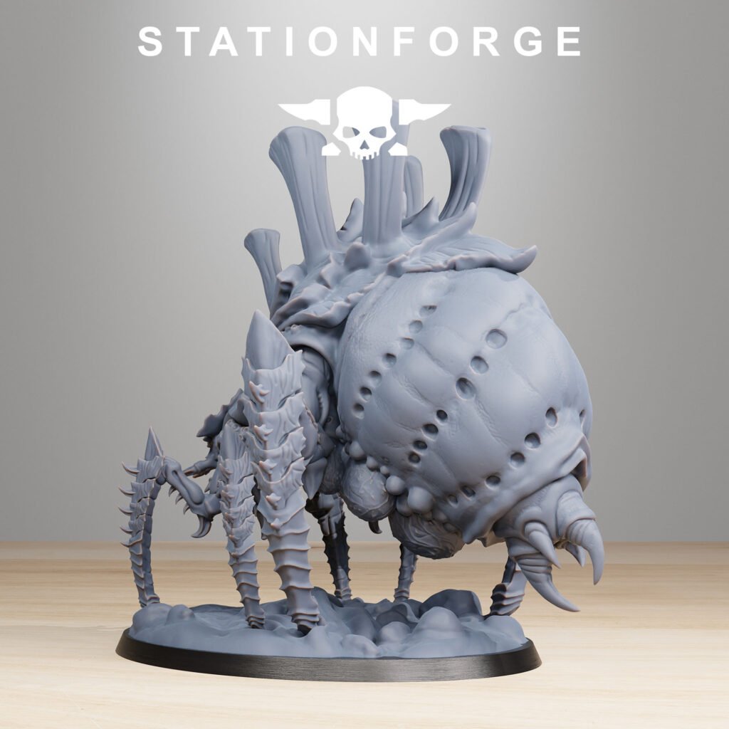 Bio Swarm Acidsychor, proxy miniature, 28mm heroic scale unpainted resin, view 6