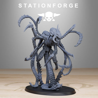 Bio Swarm Assassin, proxy miniature, scout, 28mm heroic scale unpainted resin, view 2