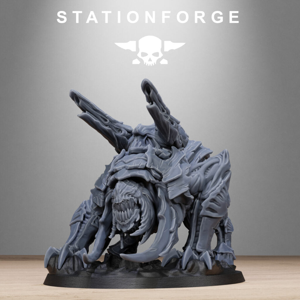 Bio Swarm Beast, proxy miniature, monster, 28mm heroic scale unpainted resin, view 5