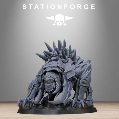 Bio Swarm Beast, proxy miniature, monster, 28mm heroic scale unpainted resin, view 7