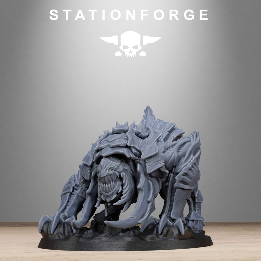 Bio Swarm Beast, proxy miniature, monster, 28mm heroic scale unpainted resin, view 8