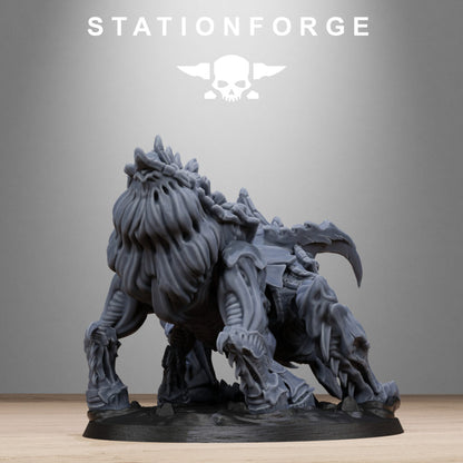 Bio Swarm Beast, proxy miniature, monster, 28mm heroic scale unpainted resin, view 9