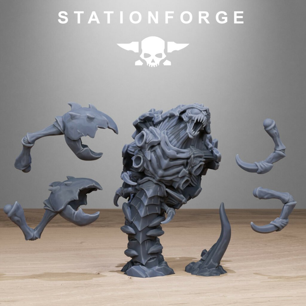 Bio Swarm Crawlers, proxy miniature, vehicle, 28mm heroic scale unpainted resin, view 3