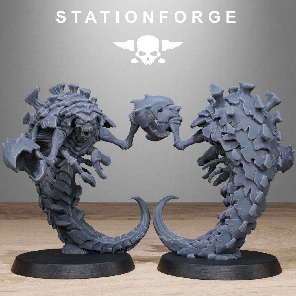 Bio Swarm Crawlers, proxy miniature, vehicle, 28mm heroic scale unpainted resin, view 4