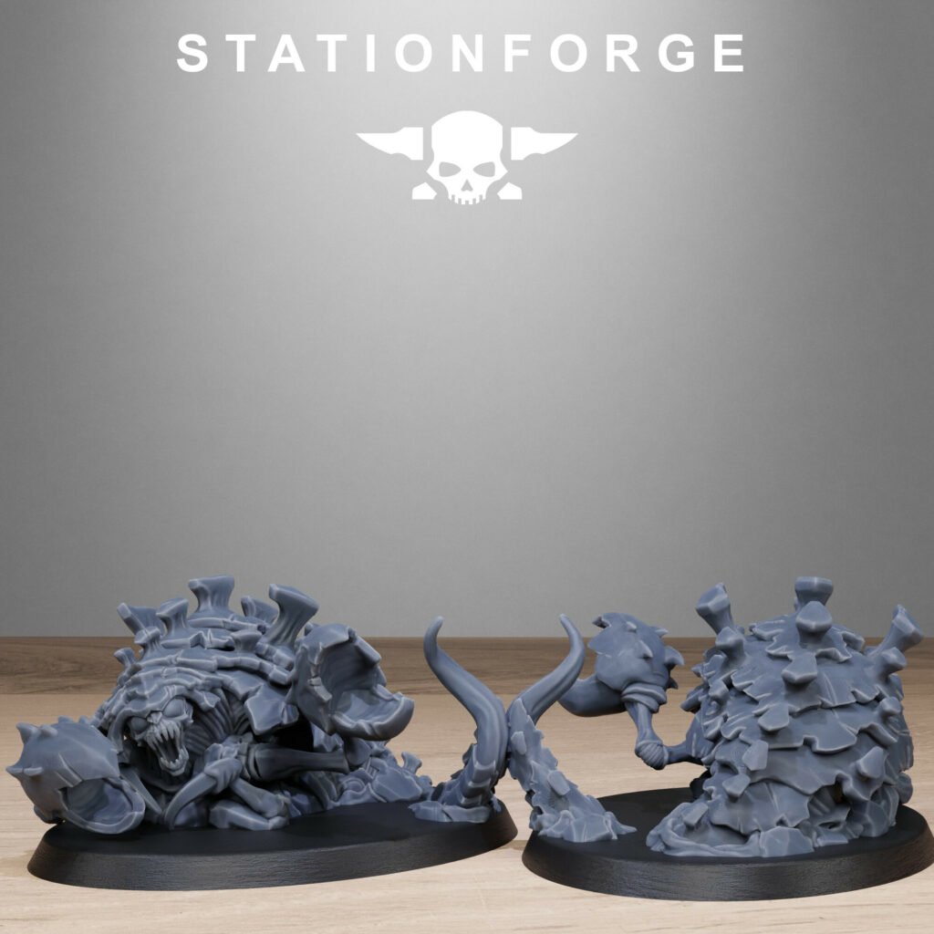 Bio Swarm Crawlers, proxy miniature, vehicle, 28mm heroic scale unpainted resin, view 5