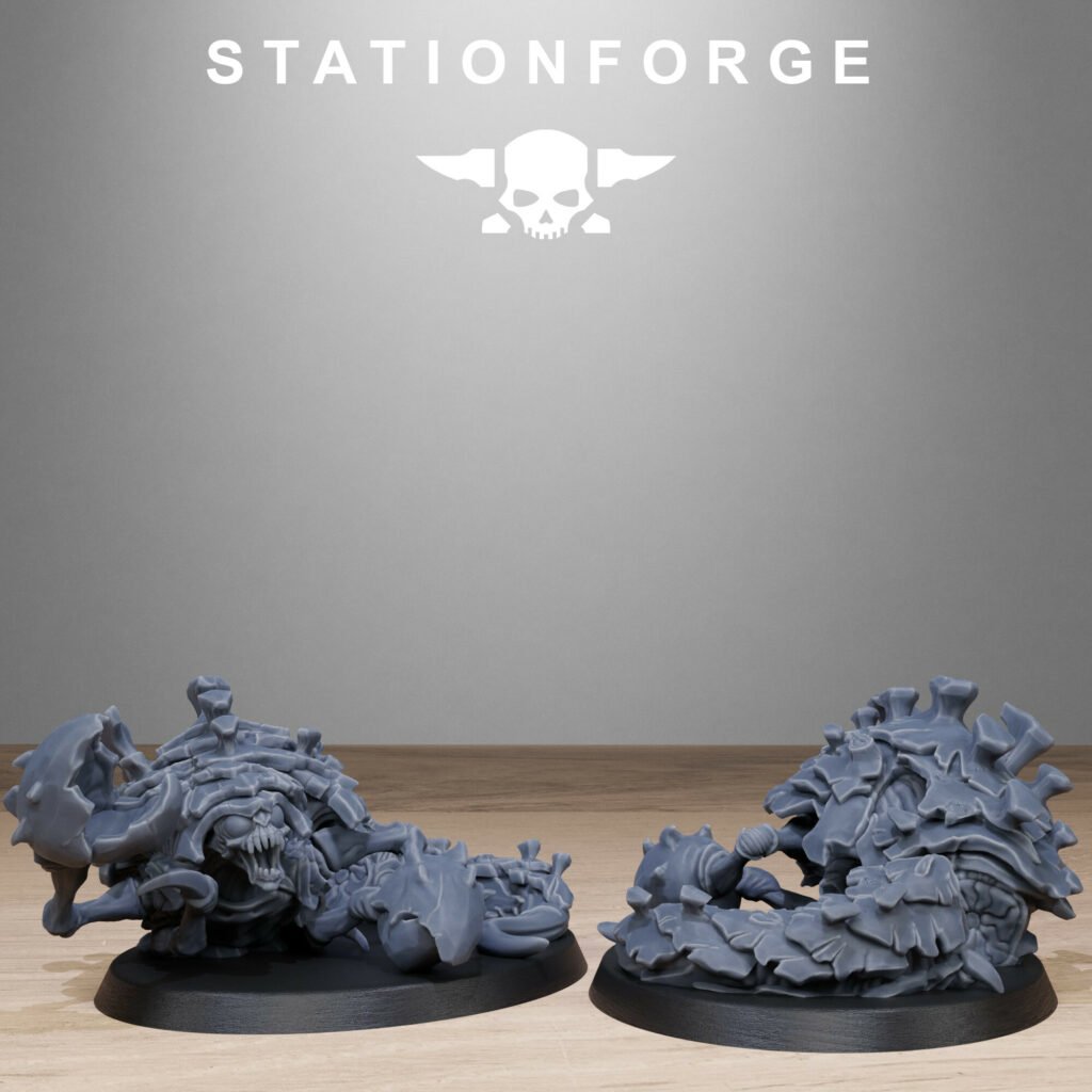 Bio Swarm Crawlers, proxy miniature, vehicle, 28mm heroic scale unpainted resin, view 6